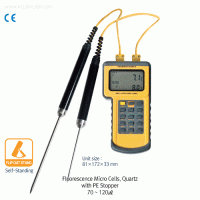 DAIHAN® Portable Digital 2-Channel Thermocouple Thermometer, K / J / E / R / T/ N / S-Type Probe Acceptable with △T=T1-T2/Max-Min/Avg/Memory, Without Probe, -200℃~+1370℃, 0.1 Divi., 휴대용 2채널 디지털 온도계