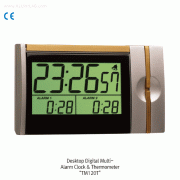 DAIHAN® Desktop Digital Multi-Alarm Clock & Thermometer, Alarm/Snooze Set with EL/LED Backlight, Count-Up/Down, ℃/℉, -10℃~+50℃, 0.1℃, 탁상용 디지털 알람 시계/온도계