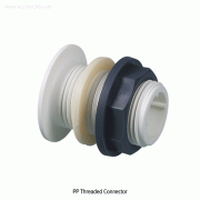 Burkle® PP Threaded Connector, for Aspirator Bottle with Cock Ideal for Container Drain Valve, 1/2″ & 3/4″ Outer Thread, PP 콘테이너용 커넥터