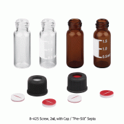 SciLab® 8-425 Screwtop 2㎖ Standard Opening Vials, with Opentop Cap & Pre-Slit Septa, “Pack-Set” with “USP-I” Boro 5.0 Glass, Φ12×h32mm, Normal-grade, 2㎖ Screwtop 바이알 세트