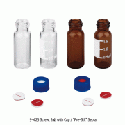 SciLab® 9-425 Screwtop Large Opening 2㎖ Vials, with Blue PP Cap & Pre-Slit Septa, “Pack-Set” with “USP-I” Boro 5.0 Glass, Φ12×h32mm, Normal-grade, 2㎖ Screwtop 바이알 세트