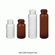 SciLab® 18mm Screwtop 10 & 20㎖ Headspace Autosampler Vials and Caps : Separately with Round Bottom, for Agilent® & Shimadzu®, 10 & 20㎖ Headspace 바이알, 스크류캡 and 셉타