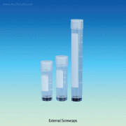 CryoTainTM PP 1.2~5㎖ Sterile Graduated Cryogenic Vials, External/Internal Thread, Self-standing with Silicone-ring Seal & White Marking Area, DNA/DNase/RNase- and Pyrogen-free, -196~+121℃, 눈금부 멸균 냉동 바이알
