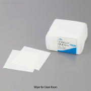 Wiper for Clean Room, Class 100, Folded in Four, Size 250×250mm Made of Polyester(30%) + Rayon(70%), 크린룸용 와이퍼