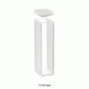 Absorption Macro Quartz Cell, with PTFE Lid or Stopper, 2-Side Polished, 3.5㎖ Transmission Range 190 ~ 2500nm, Light Pass 10mm, 흡광 마크로 셀, 2면 투명